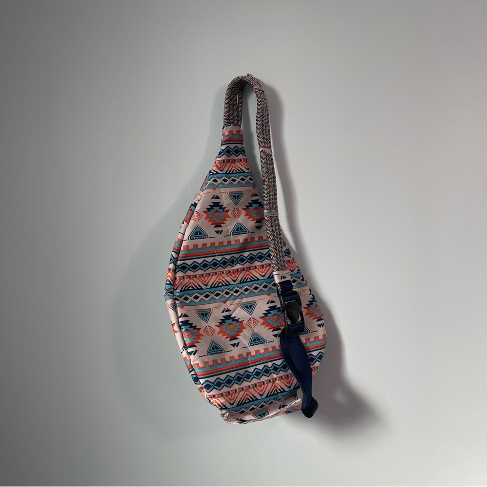 Kavu Geometric Sling Bag in Orange and Blue - Picture 2 of 2